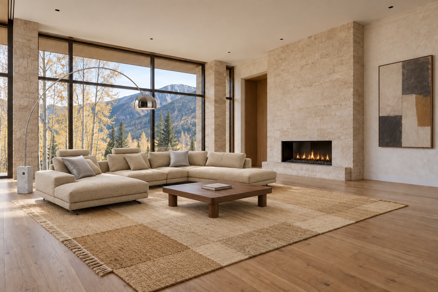 The Alpine Sitting Room fictional interior design concept by Daniel Montero