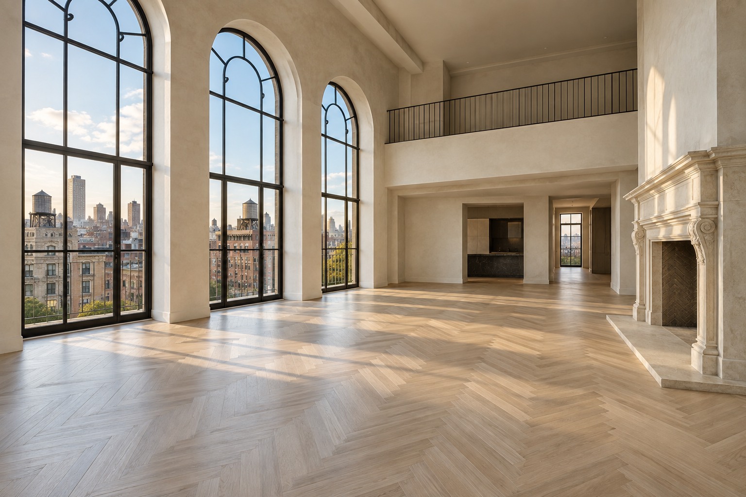 Empty NoHo double-height salon